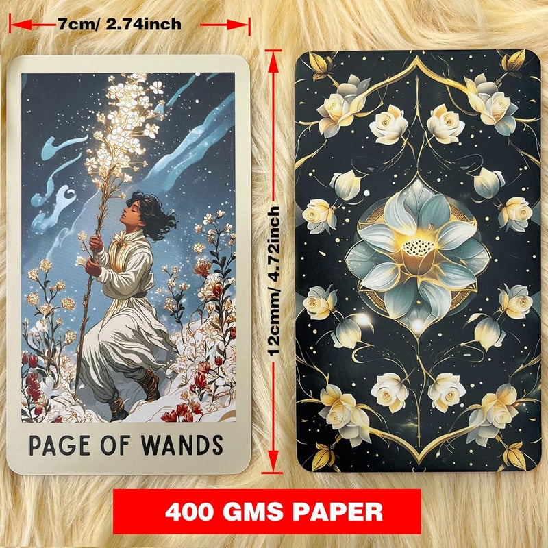 DPEHAKMK Tarot Deck Unique, 78 Floral Tarot Cards with Guidebook, Modern Witch Tarot for Beginners and Experienced Readers, Divination and Spiritual Growth Tool - Image 4